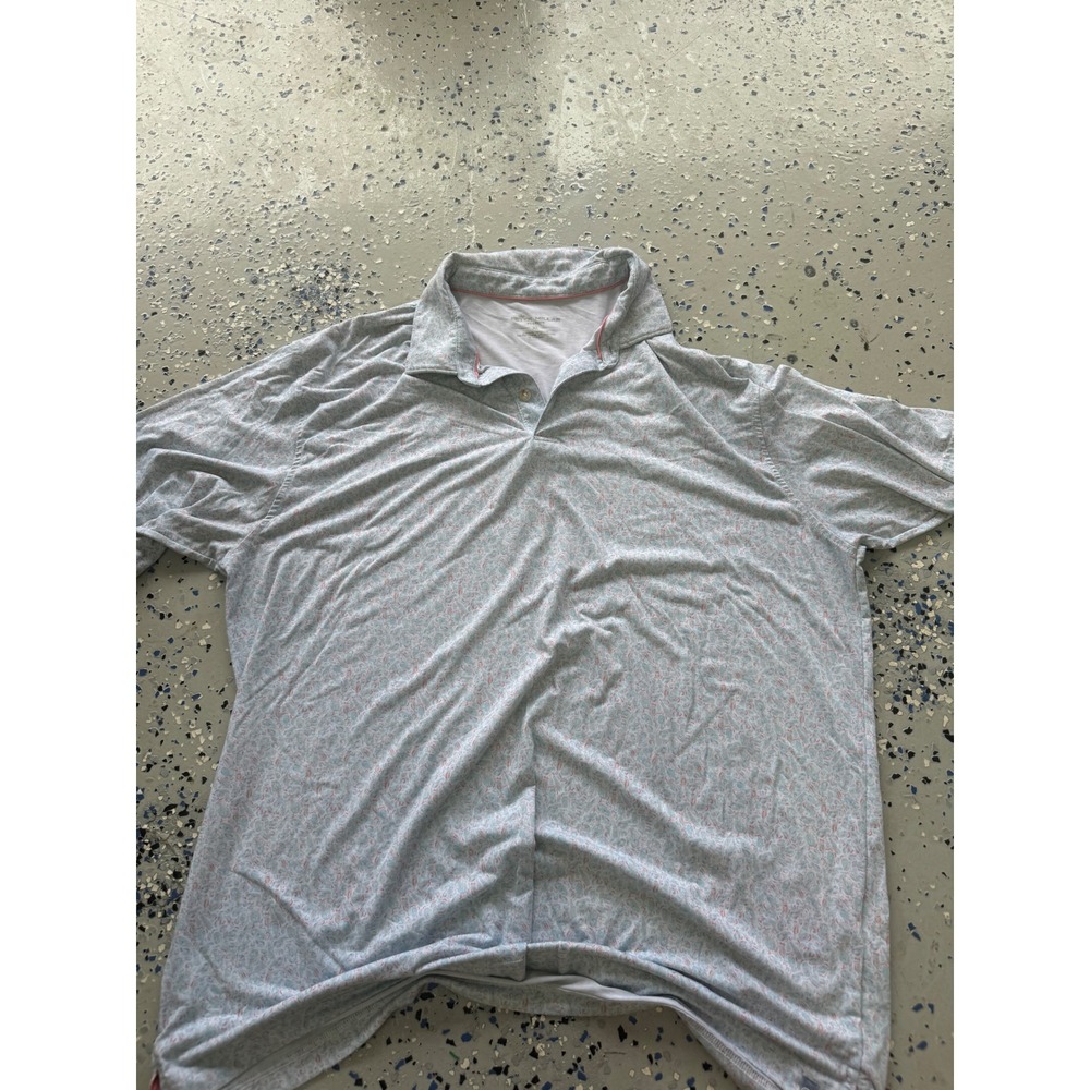 Peter Millar Polo Shirt Print Golf Casual Short Sleeve XL‎